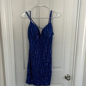 Windsor Royal Blue Sequin Mini Dress